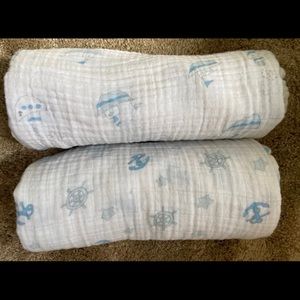 Swaddle Designs set of 2 nautical newborn swaddles